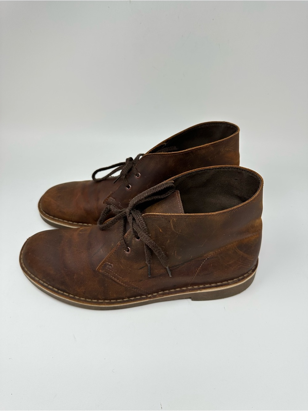 Clarks Men's Bushacre Brown Chukka Ankle Boots SZ 9.5M